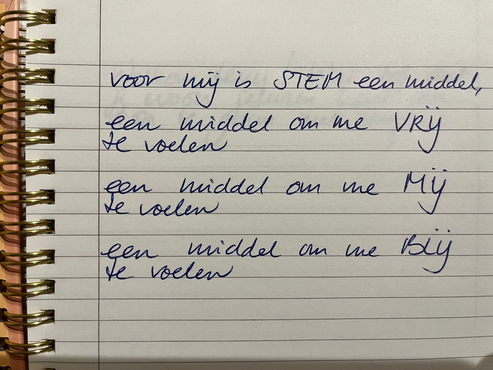 Geschreven tekst HV